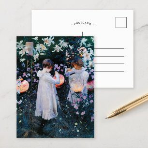 Postal Carnación, Lily, Lily, Rosa   John Singer Sargent