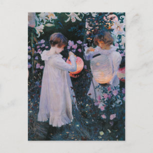 Postal Carnation Lily Lily Rosa John Singer Sargent Art