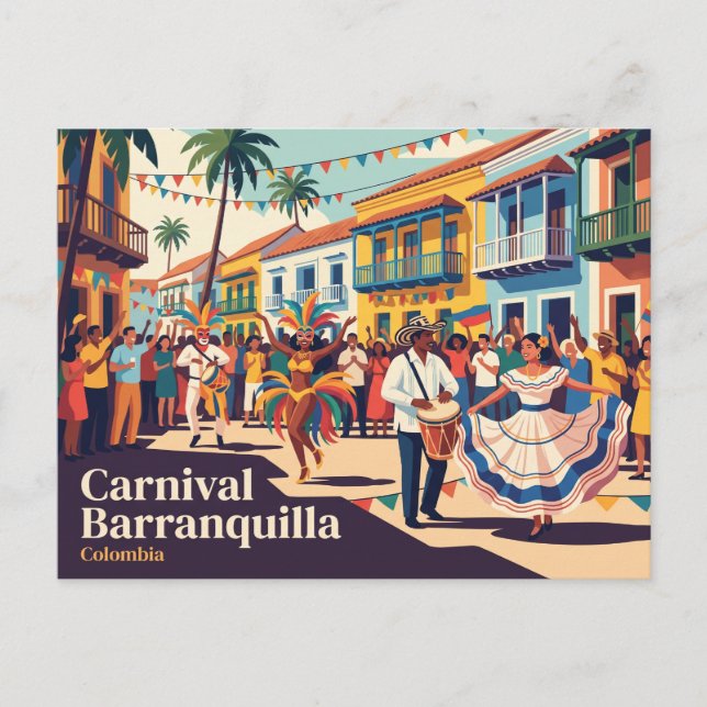 Postal Carnaval Barranquilla Colombia (Anverso)