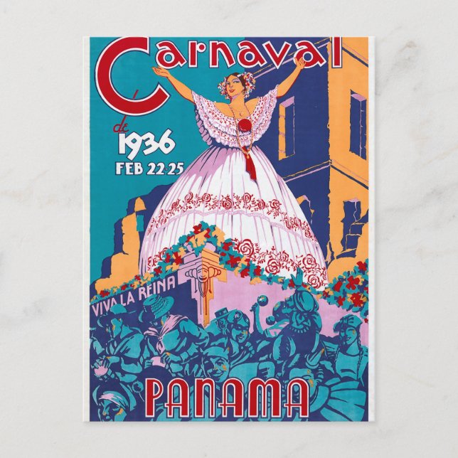 Postal Carnaval de 1936, 22-25 feb., Panamá (Anverso)