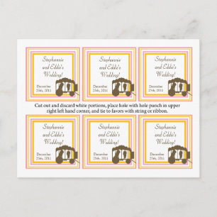 Postal Carnaval de Favor de las Etiquetas
