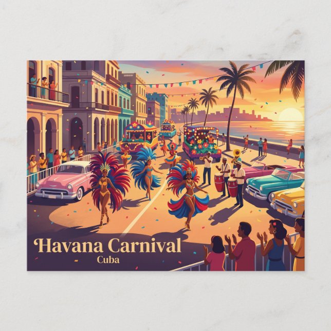 Postal Carnaval de La Habana Cuba (Anverso)