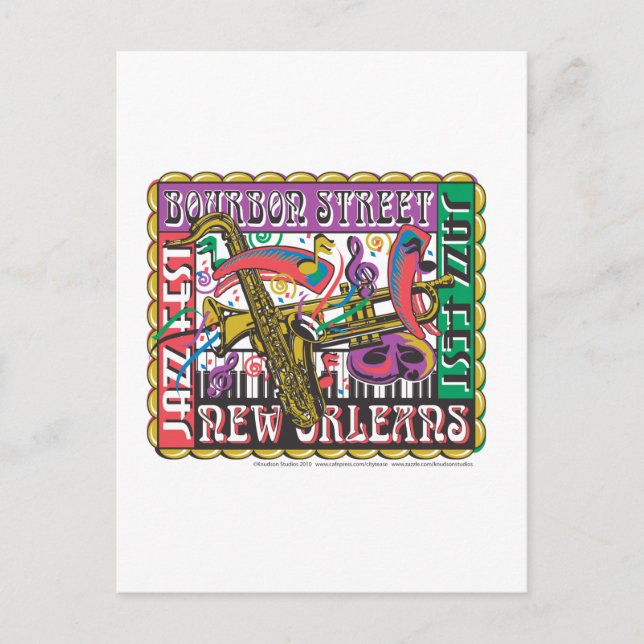 Postal Carnaval de Nueva Orleans (Anverso)