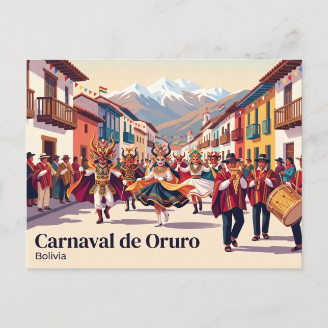 Postal Carnaval de Oruro Bolivia (Anverso)