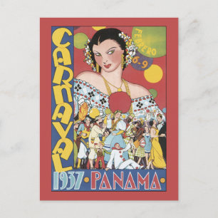 Postal Carnaval de Panamá 1937