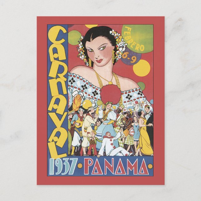 Postal Carnaval de Panamá 1937 (Anverso)