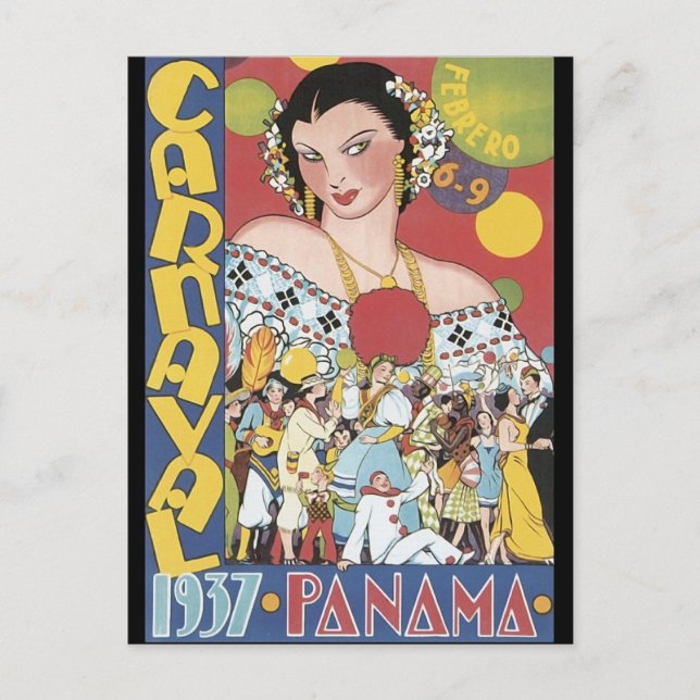 Postal Carnaval de Panamá 1937 (Anverso)