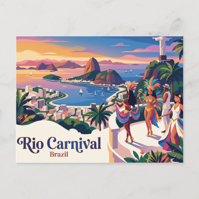 Postal Carnaval de Río Brasil (Anverso)