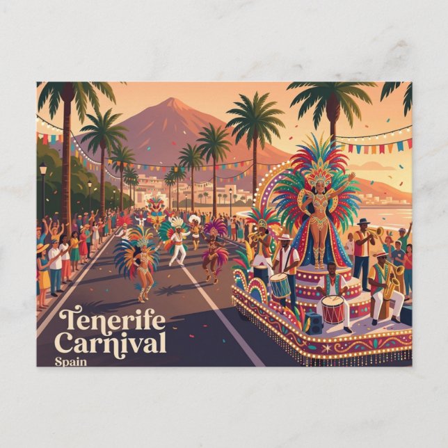 Postal Carnaval de Tenerife España (Anverso)