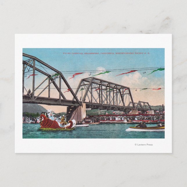 Postal Carnaval del agua y RR del Pacífico Noroccidental (Anverso)