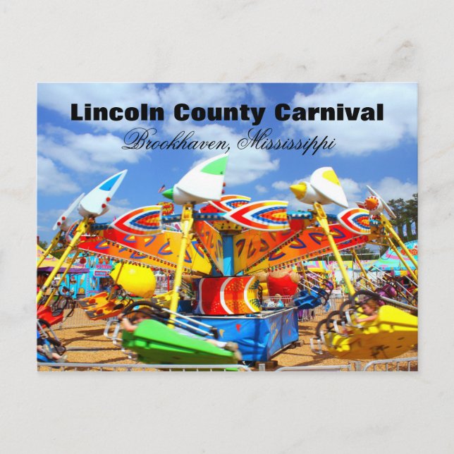 Postal Carnaval del Condado de Lincoln - Brookhaven, Misi (Anverso)