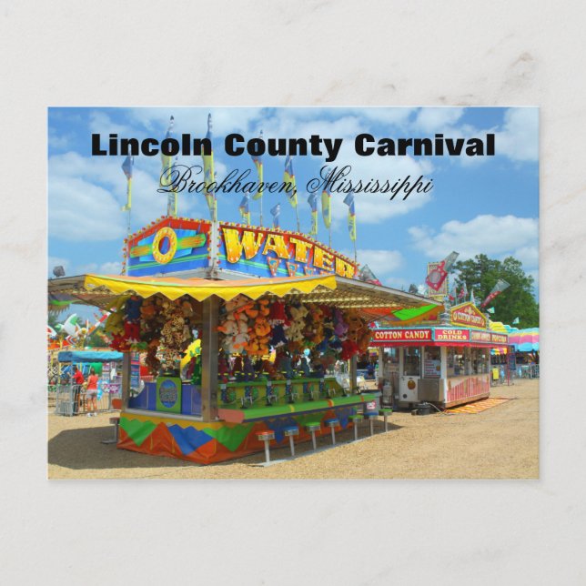 Postal Carnaval del Condado de Lincoln - Brookhaven, Misi (Anverso)
