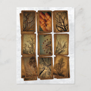 Postal Carnaval, libélulas, árboles