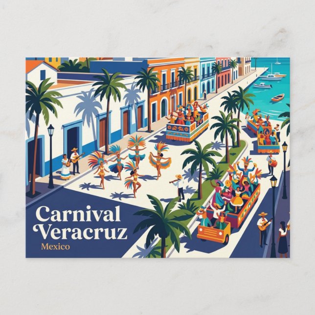 Postal Carnaval Veracruz México (Anverso)
