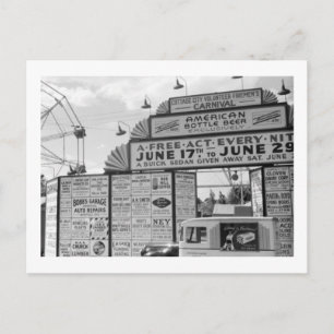 Postal Carnaval voluntario de bomberos, años 40