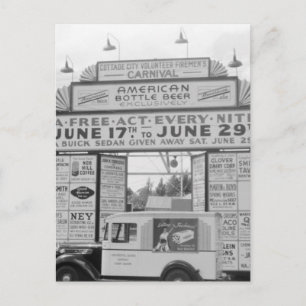 Postal Carnaval voluntario de bomberos, años 40