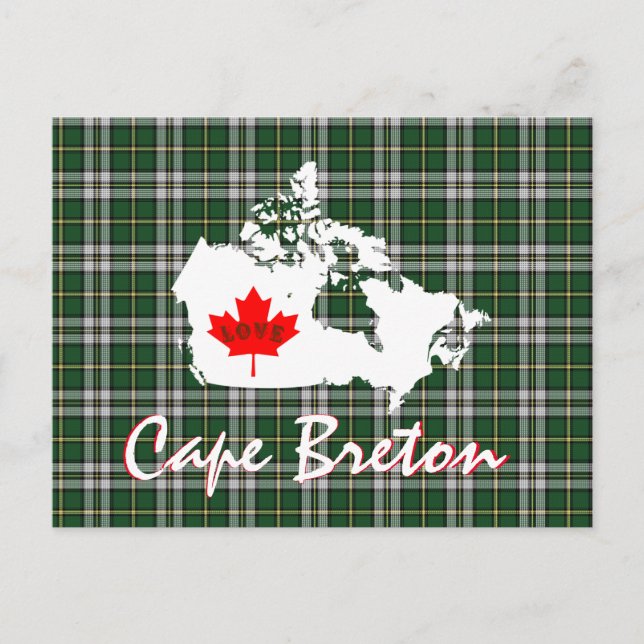 Postal Carné de correo de Cape Breton tartan Personalizar (Anverso)
