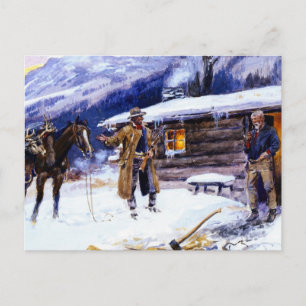 Postal “Carne de Navidad” de Charles M Russell