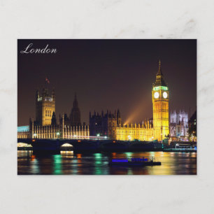 Postal Carné London River Big ben Post
