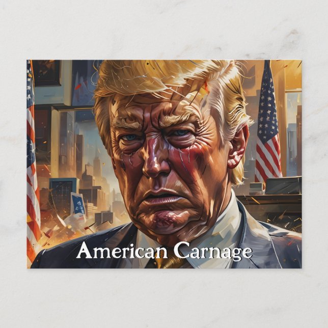 Postal Carnicería estadounidense Donald Trump (Anverso)