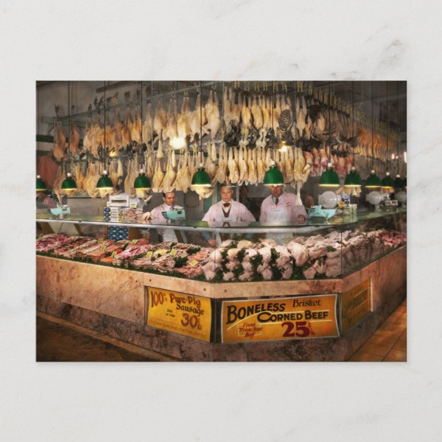 Postal Carnicero - Atado con pollo 1931 (Anverso)