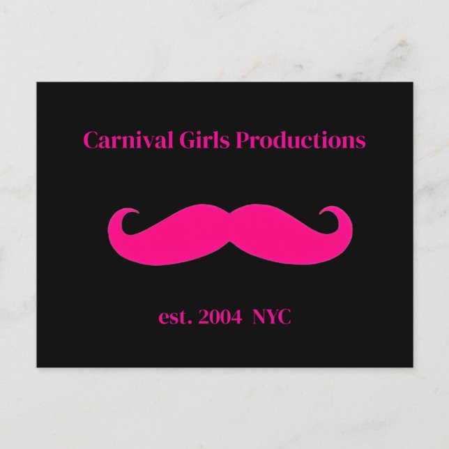 Postal Carnival Girls Productions Mustache (Anverso)