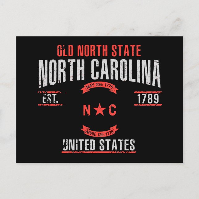 Postal Carolina del Norte (Anverso)