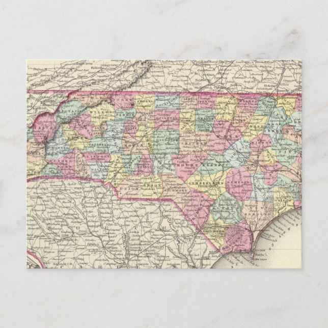 Postal Carolina del Norte 4 (Anverso)