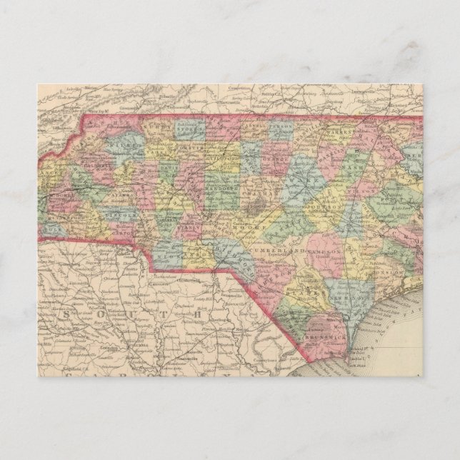 Postal Carolina del Norte 8 (Anverso)