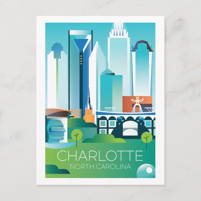 Postal Carolina del Norte, Charlotte (Anverso)