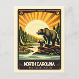 Postal Carolina del Norte | Espíritu Patriótico Vintage