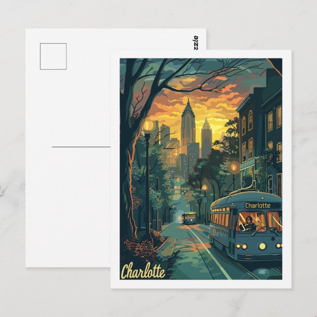 Postal Carolina del Norte Famoso lugar de viaje (Anverso / Reverso)