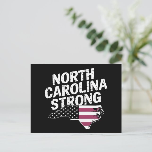 Postal Carolina del Norte Fuerte Con El Estado De NC Y La (Anverso de pie)