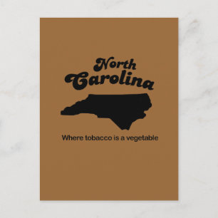 Postal Carolina del Norte Motto- Donde el tabaco es veget