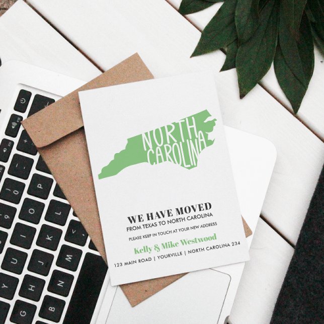 Postal CAROLINA DEL NORTE Nos hemos mudado nueva direcció (Subido por el creador)