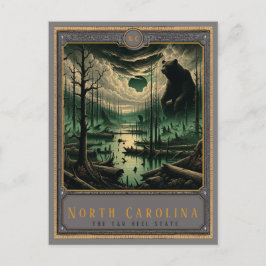 Postal Carolina del norte | Postcarta de arte gótico