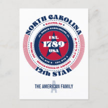 Carolina del Norte, Raleigh, NC, Patriótico, Monog
