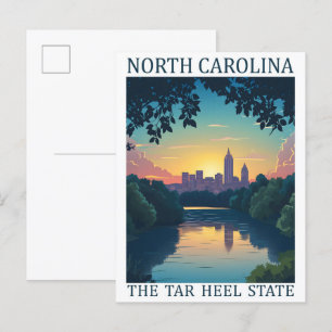 Postal Carolina del Norte Tar Heel State USA Travel Place