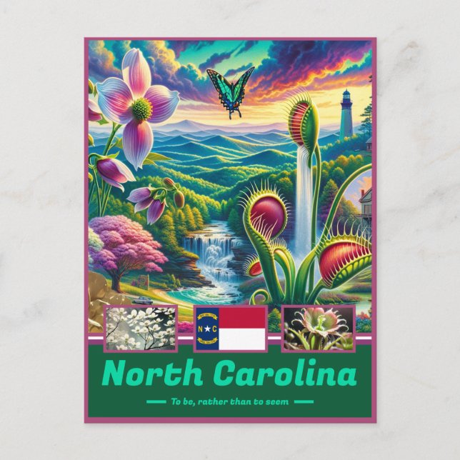 Postal Carolina del Norte Tesoros Majestuosos Paisajes (Anverso)