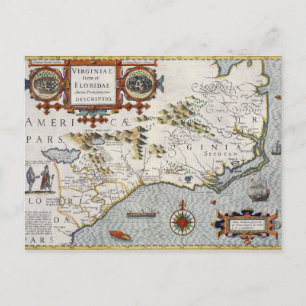 Postal Carolina del Norte, titulada 'Partitura Virginiae 