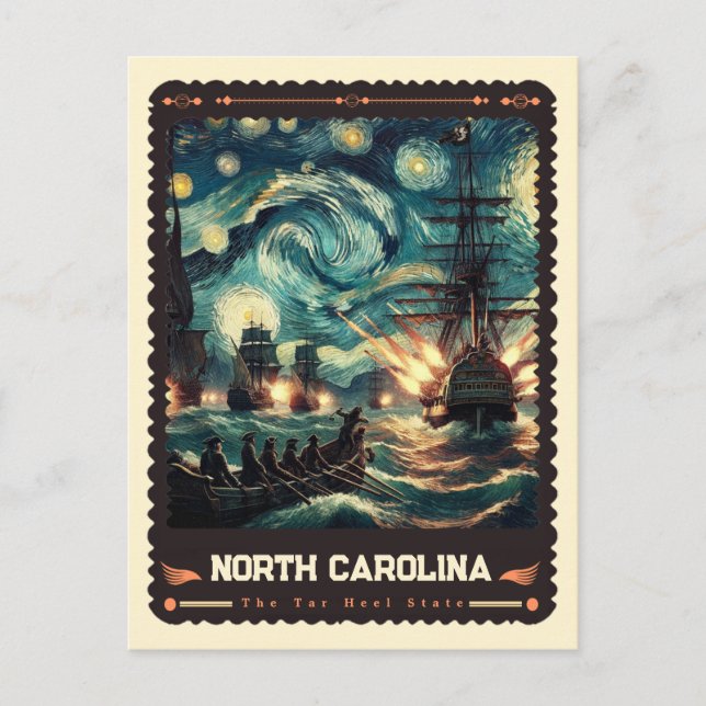 Postal Carolina del norte | Vincent Van Gogh Inspired (Anverso)