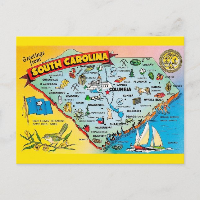 Postal Carolina del Sur  (Anverso)