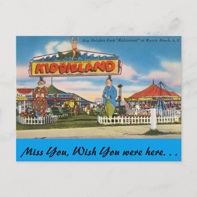 Postal Carolina del Sur, Kiddieland, Myrtle Beach (Anverso)