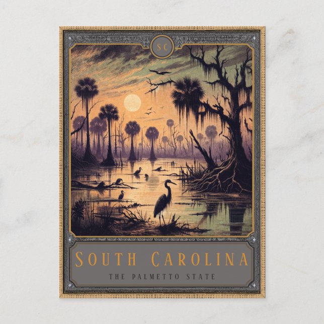Postal Carolina del sur | Postcarta de arte gótico (Anverso)