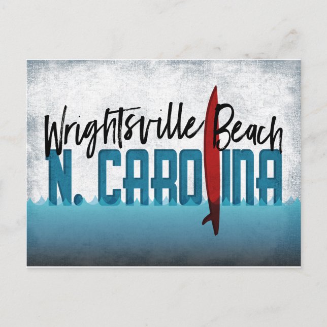 Postal Carolina Surfboard de Wrightsville Beach Postcard  (Anverso)
