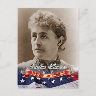 Postal Caroline Harrison, Primera Dama de los Estados Uni
