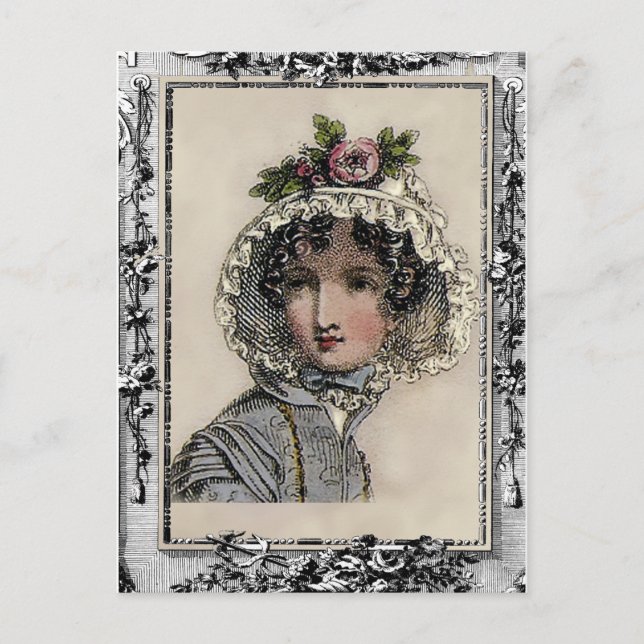 Postal Caroline, Jane Austen inspirada, amantes de los li (Anverso)