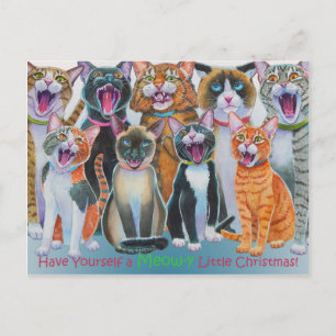 Postal Caroling Cats