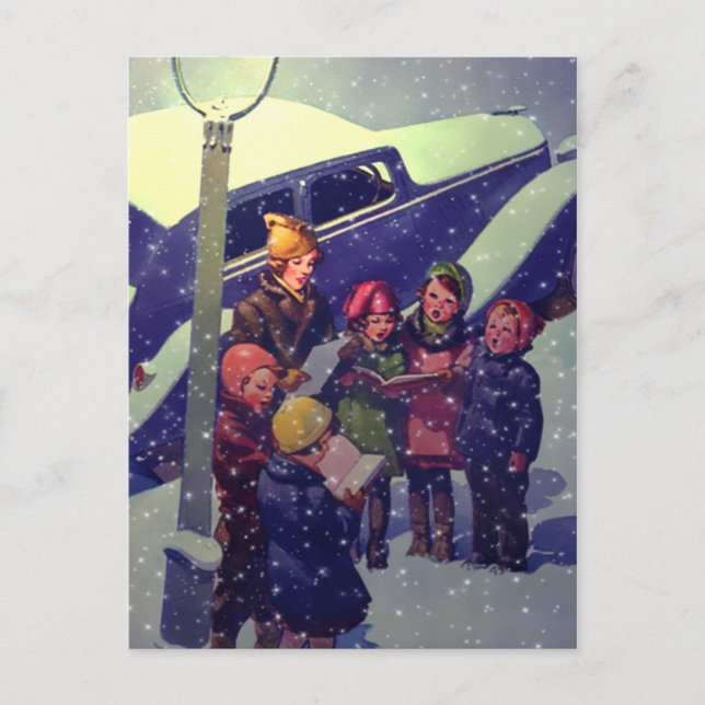 Postal Caroling in the Snow, 1935 (Anverso)