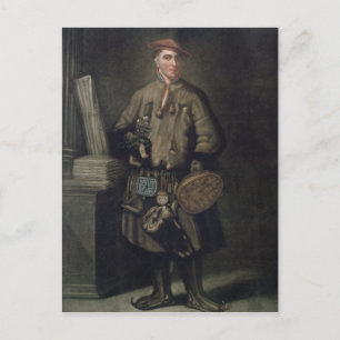 Postal Carolus Linnaeus con su vestido de Laponia